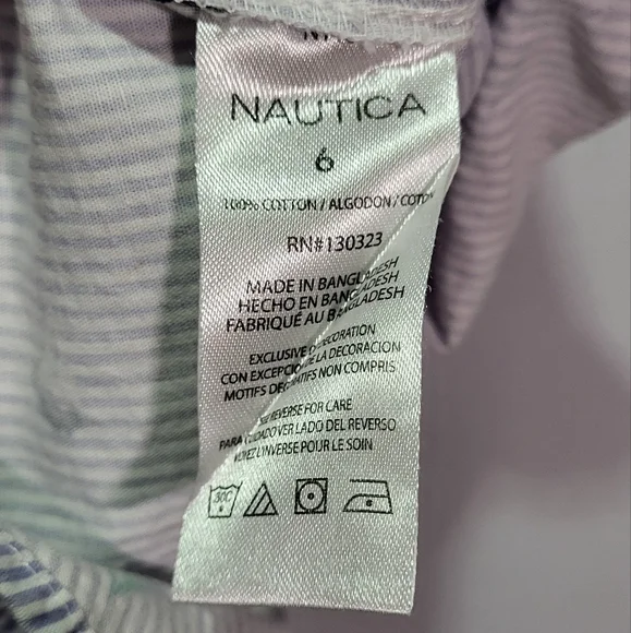 Striped Short Sleeve Shirt with Sailboat Print - Picture 4 of 6